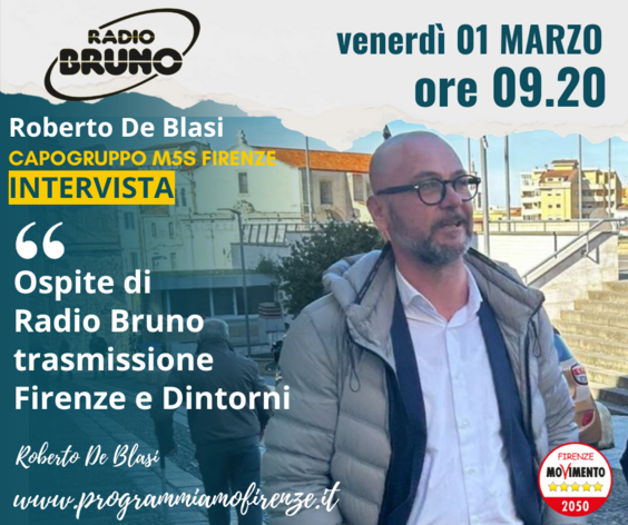 INTERVISTA A ROBERTO DE BLASI Capogruppo M5S