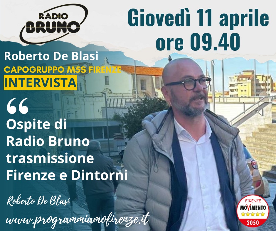 INTERVISTA A ROBERTO DE BLASI Capogruppo M5S 11 Aprile 2024 